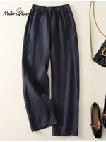 Women's Cotton And Linen Casual Pants