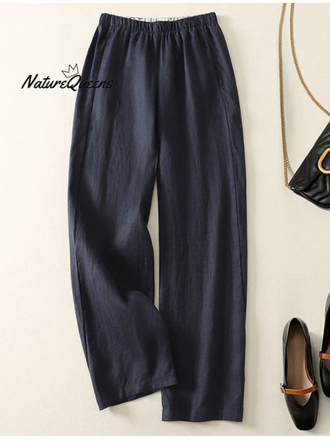 Women's Cotton And Linen Casual Pants
