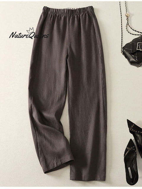Women's Cotton And Linen Casual Pants