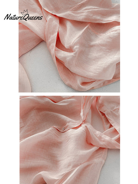 Women's Casual Cotton and Linen Hooded Cardigan