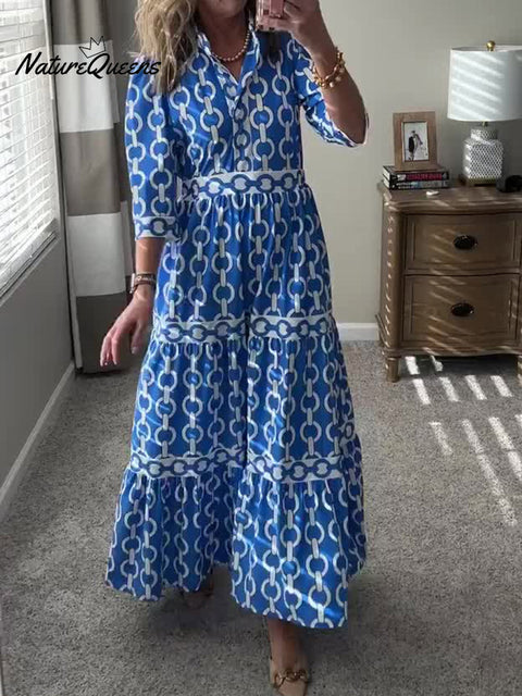 Women's Geometric Art Print Dress