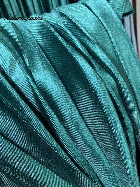 Women's Elegant Velvet Pleated Skirt