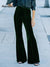 Women's velvet elegant slightly flared pants