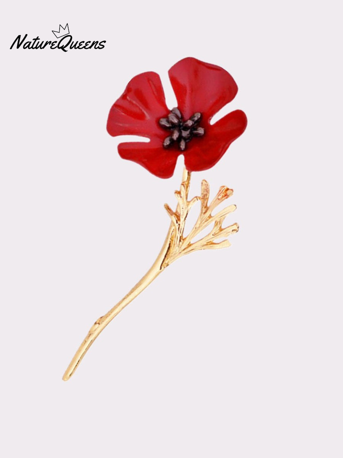 Women's Vintage Poppy Brooch