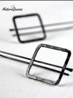 Women's Threaded Geometric Minimalist Drop Earrings Simple
