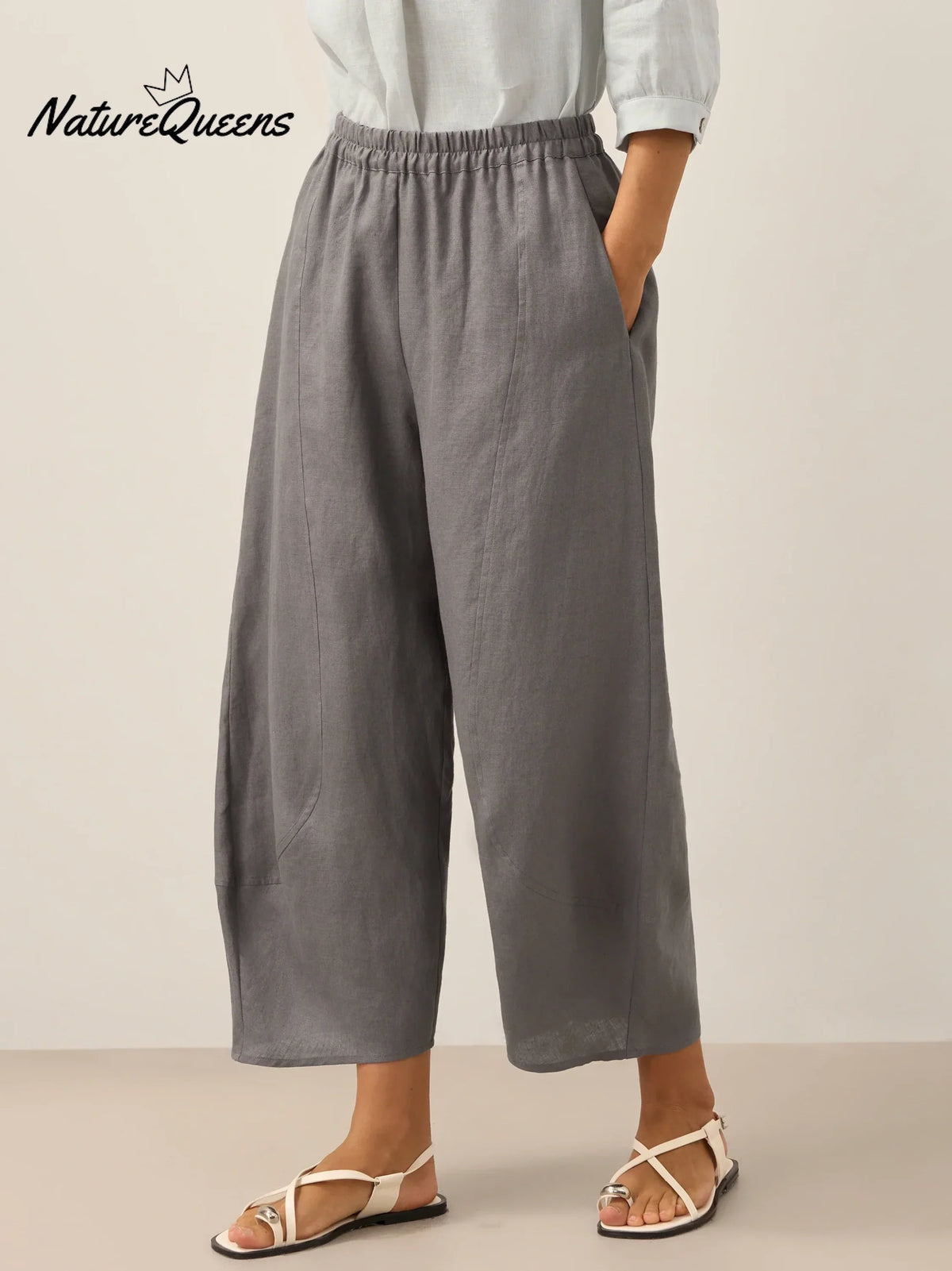 100% Linen Classic Ankle Pants ZOE