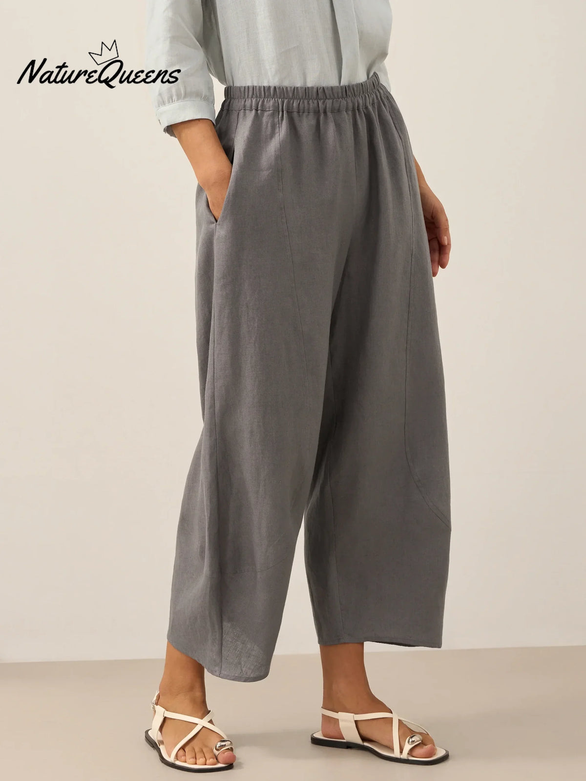 100% Linen Classic Ankle Pants ZOE