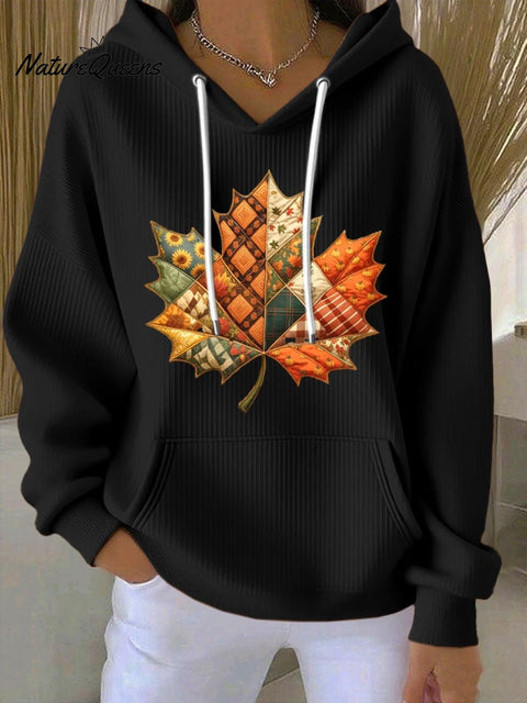 Women's Thanksgiving Maple Leaf Print Casual Sweatshirt
