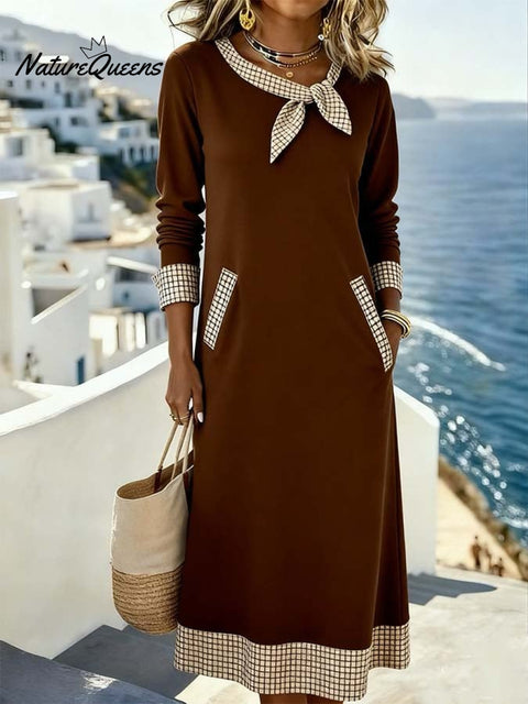 Women'S Casual Featured Patchwork Dress