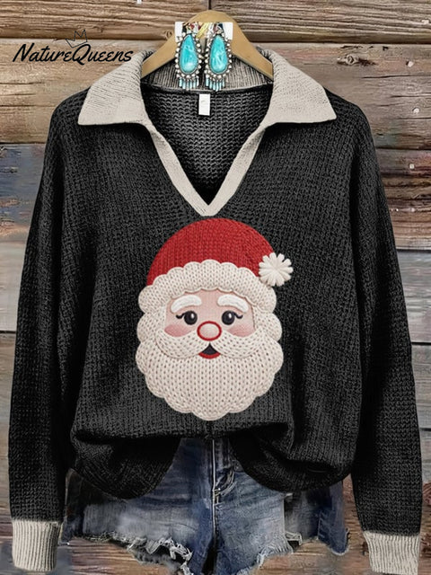 Women's Casual Retro Christmas Knitted Top