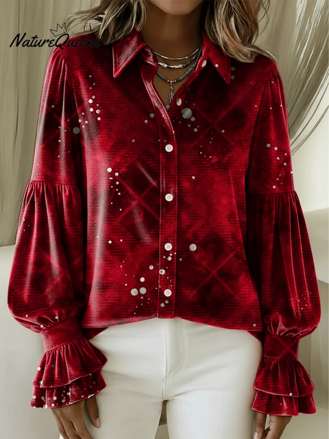 Women's Christmas Printed Blouse