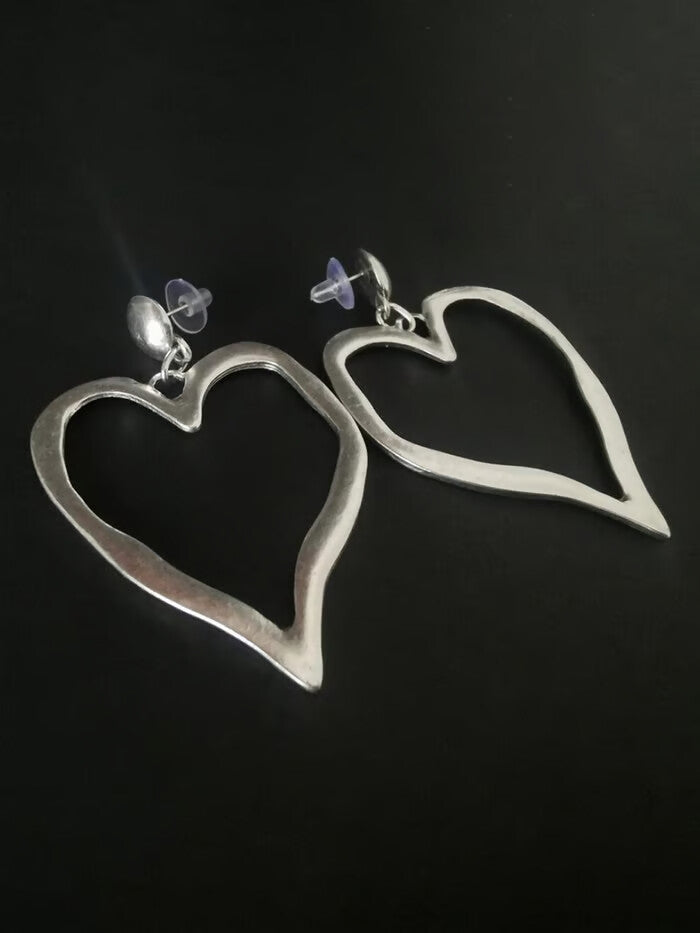 Retro Creative Alloy Love Big Earrings