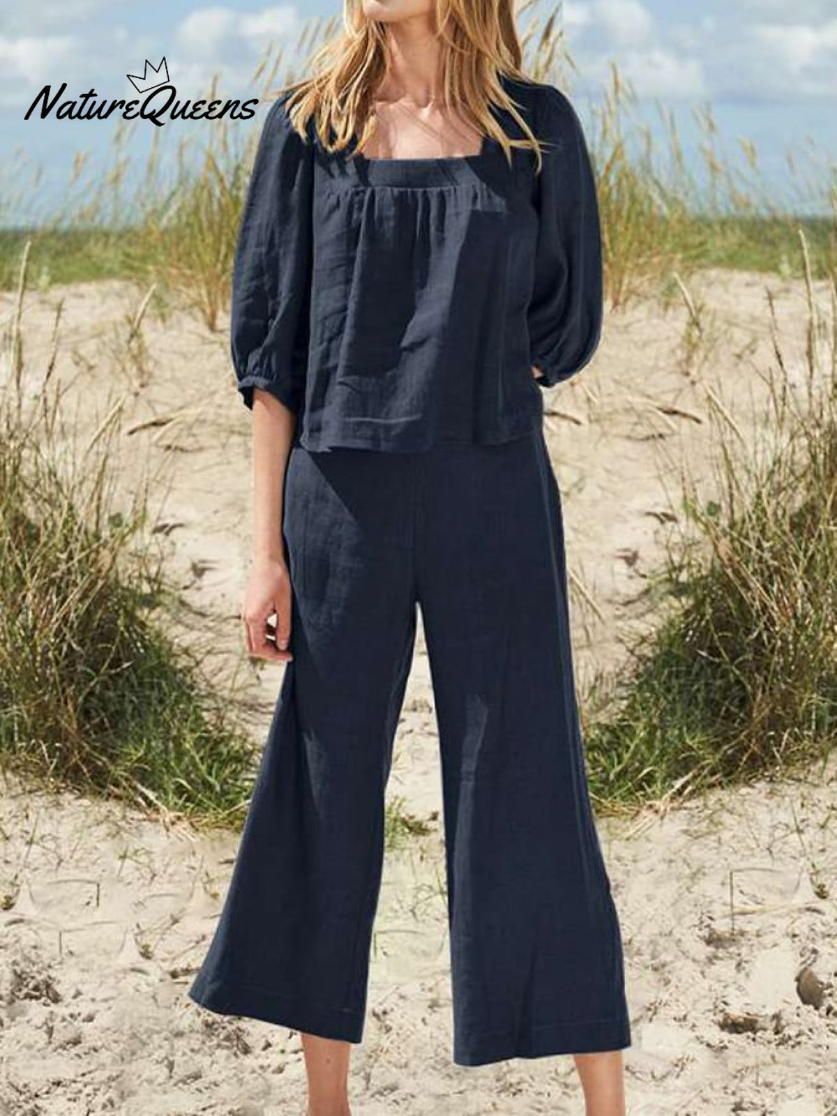 Casual Loose Solid Color Suit Black / S