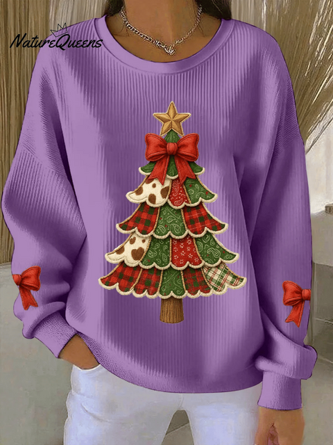 Women's Christmas Print Round Neck Sweatshirt