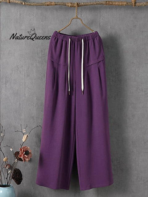 Women's Solid Color Simple Versatile Loose Casual Pants