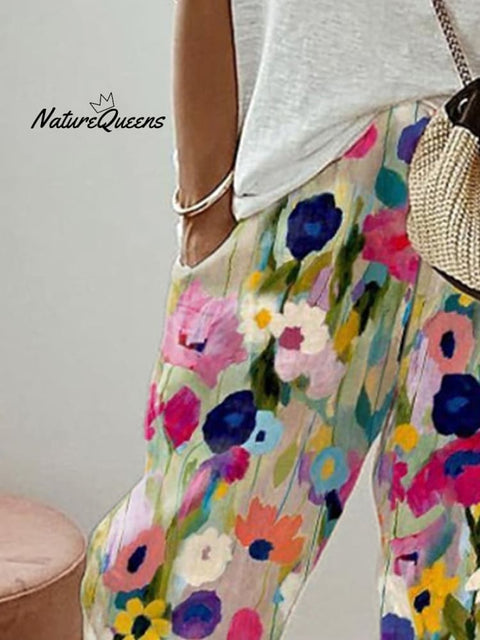 Women’s Floral Print Casual Pants