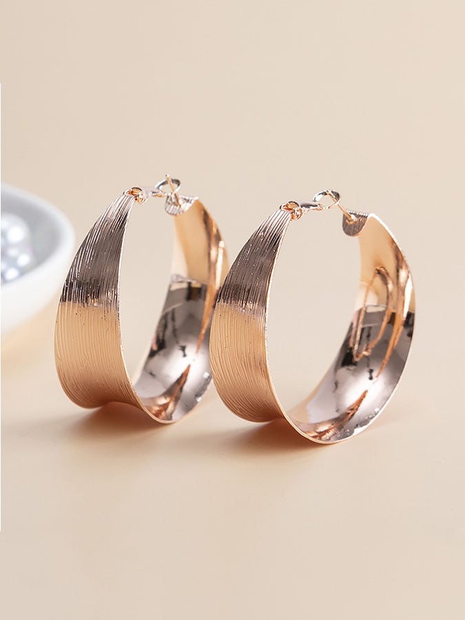 Statement Brushed Metal Party Earrings