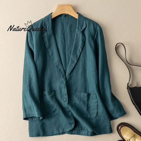 Casual thin cotton linen jacket