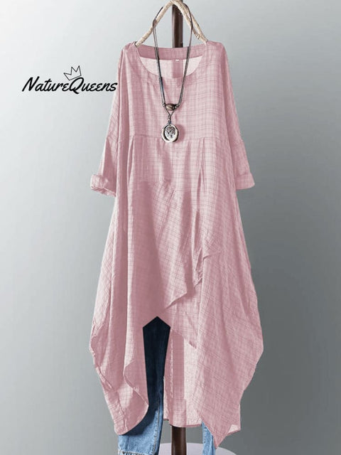 Women's Casual Plus Size Linen Dress