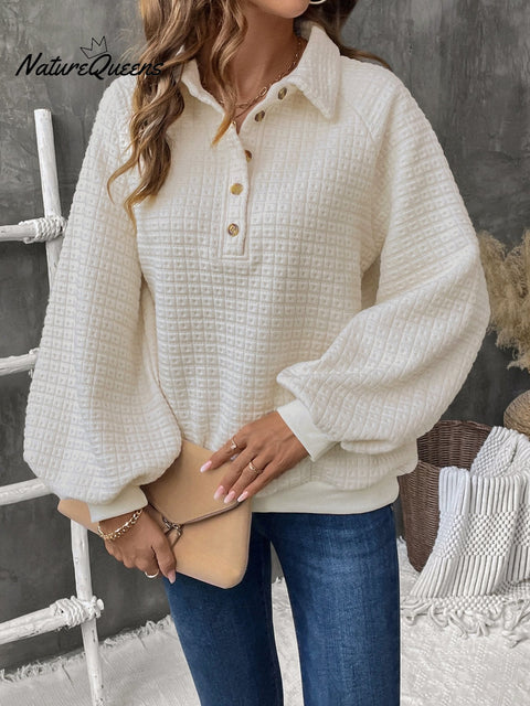 Women's Casual Knitted Jacquard Sweatshirt