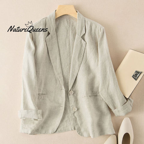 Casual thin cotton linen jacket