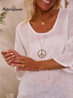 Women’s Cotton And Linen Casual Loose Tops