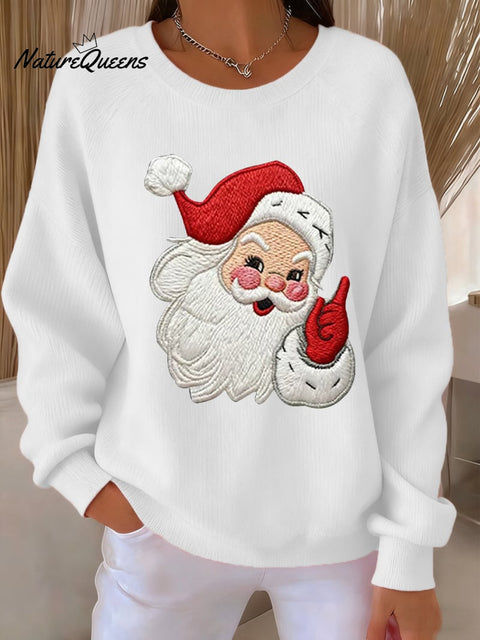 Women's Christmas Santa Claus Print Casual Sweatshirt