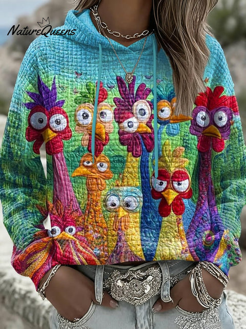 Women's Thanksgiving Turkey Family Printed Round Neck Long Sleeve Sweatshirt