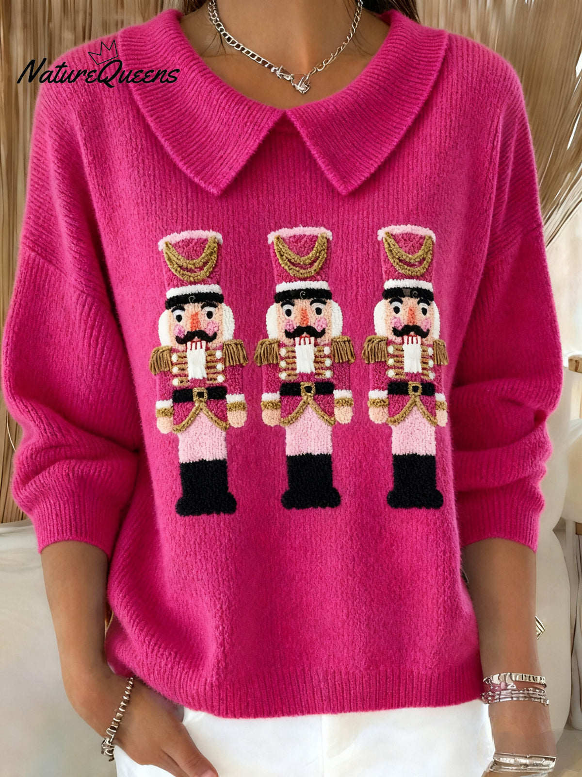 Girls' Winter Christmas Nutcracker Print Casual Top