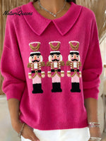 Girls' Winter Christmas Nutcracker Print Casual Top