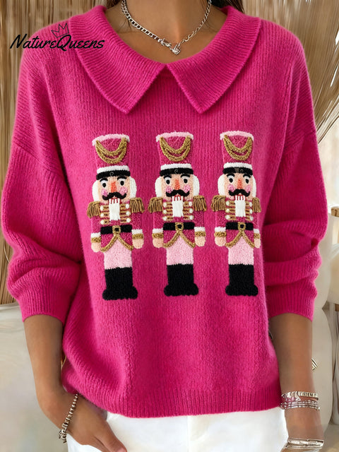 Girls' Winter Christmas Nutcracker Print Casual Top