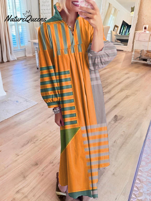 Casual Colorful Striped Dress