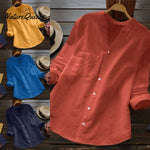 Linen Cotton Casual Loose Shirt-Buy 3 Free Shipping