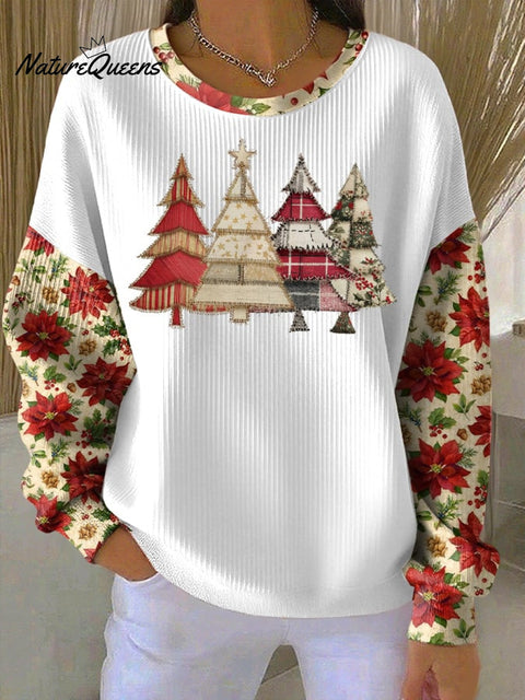 Women's Casual Christmas Tree Sweatshirt