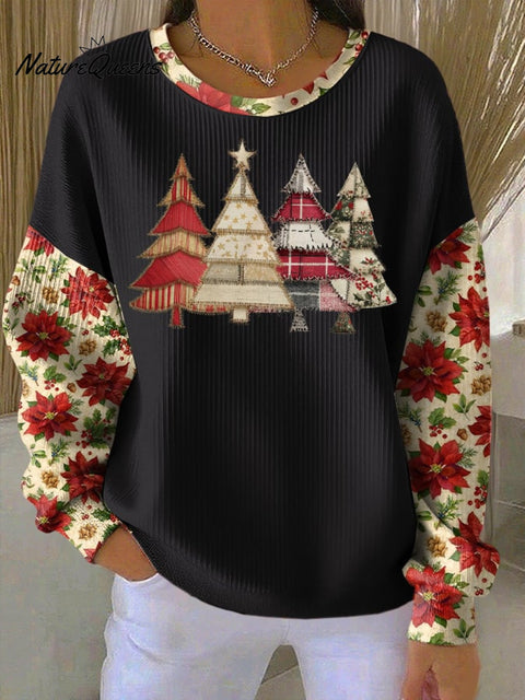 Women's Casual Christmas Tree Sweatshirt