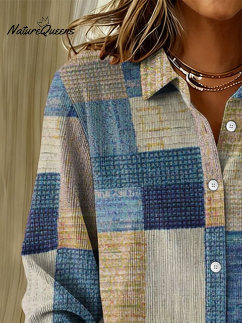 Women's casual western corduroy shirt