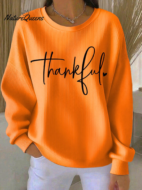 Women's Thanksgiving Blessing Printed Sweatshirt