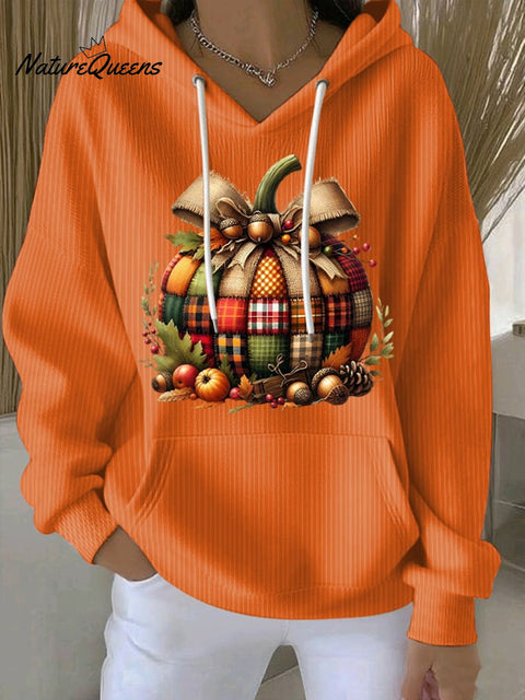 Women's Autumn Retro Pumpkin Print Sweatshirt