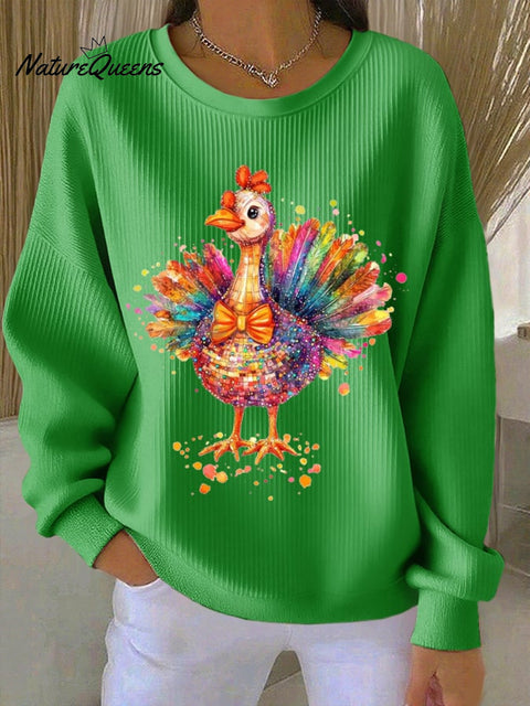 Women's Thanksgiving Print Sweatshirt
