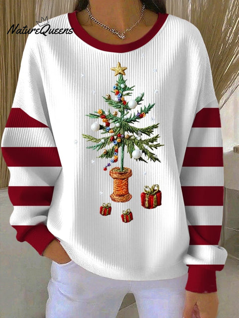Women's Casual Christmas Tree Sweatshirt