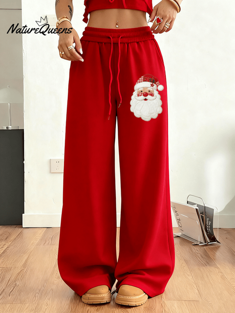 Women's Santa Claus Printed Casual Sweatpants