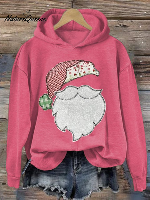 Women's Retro Santa Claus Print Sweatshirt