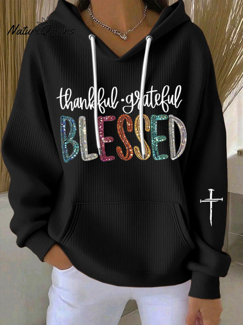 Women's thankful â€?grateful BLESSED Casual Sweatshirt