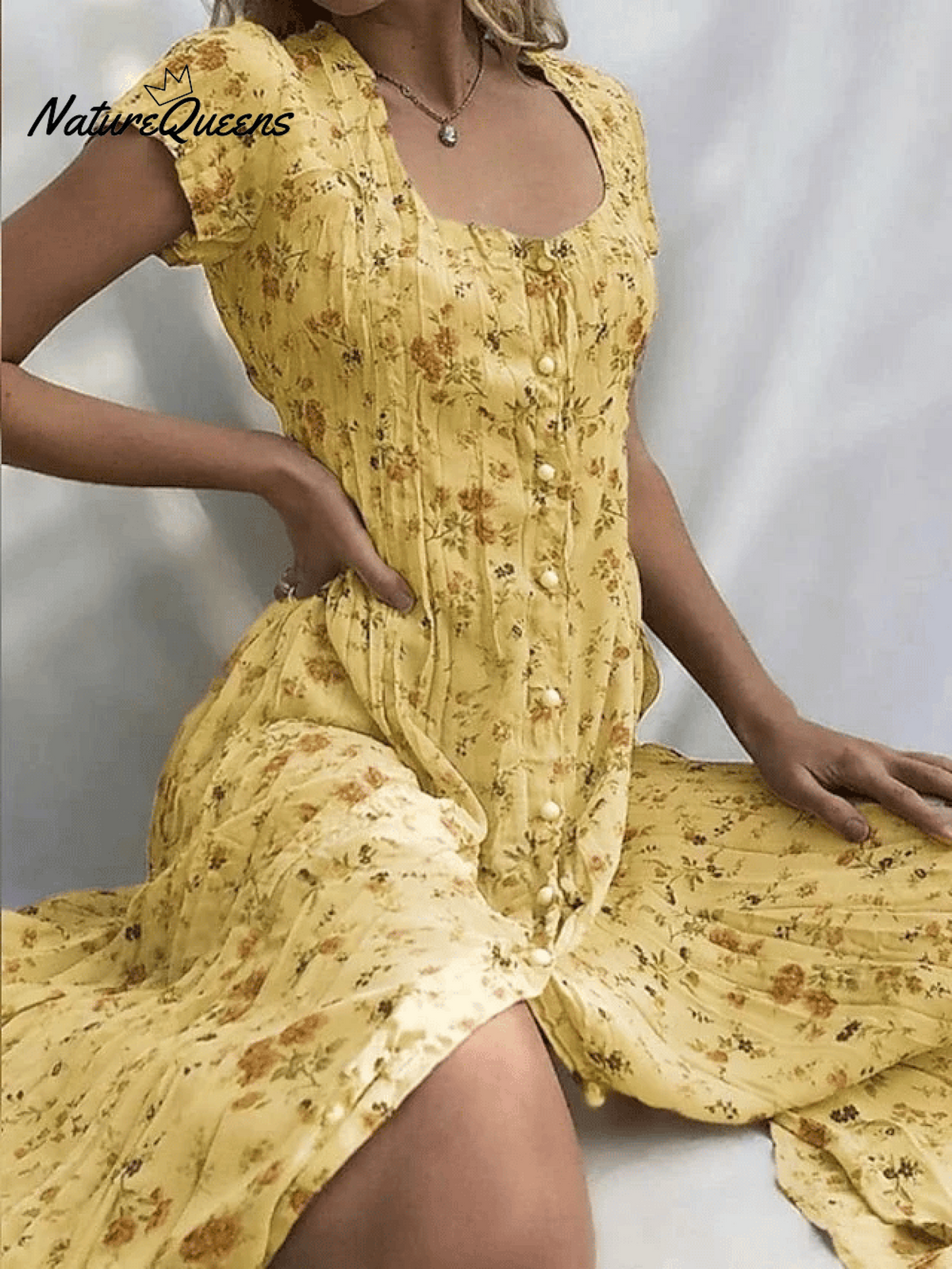 Women's Shift DressShort Sleeve Floral Button Front Print Summer