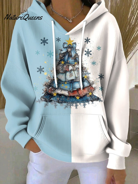 Women's Christmas Tree Print Hoodie