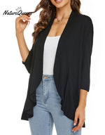 Women’s Casual Lightweight Open Front Cardigans Black / S (Uk6 - 8)