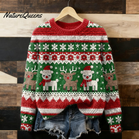 Women's  Winter Christmas Art Flannel Sweatshirt