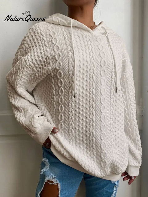 Women's Casual Solid Color Hooded Sweatshirt