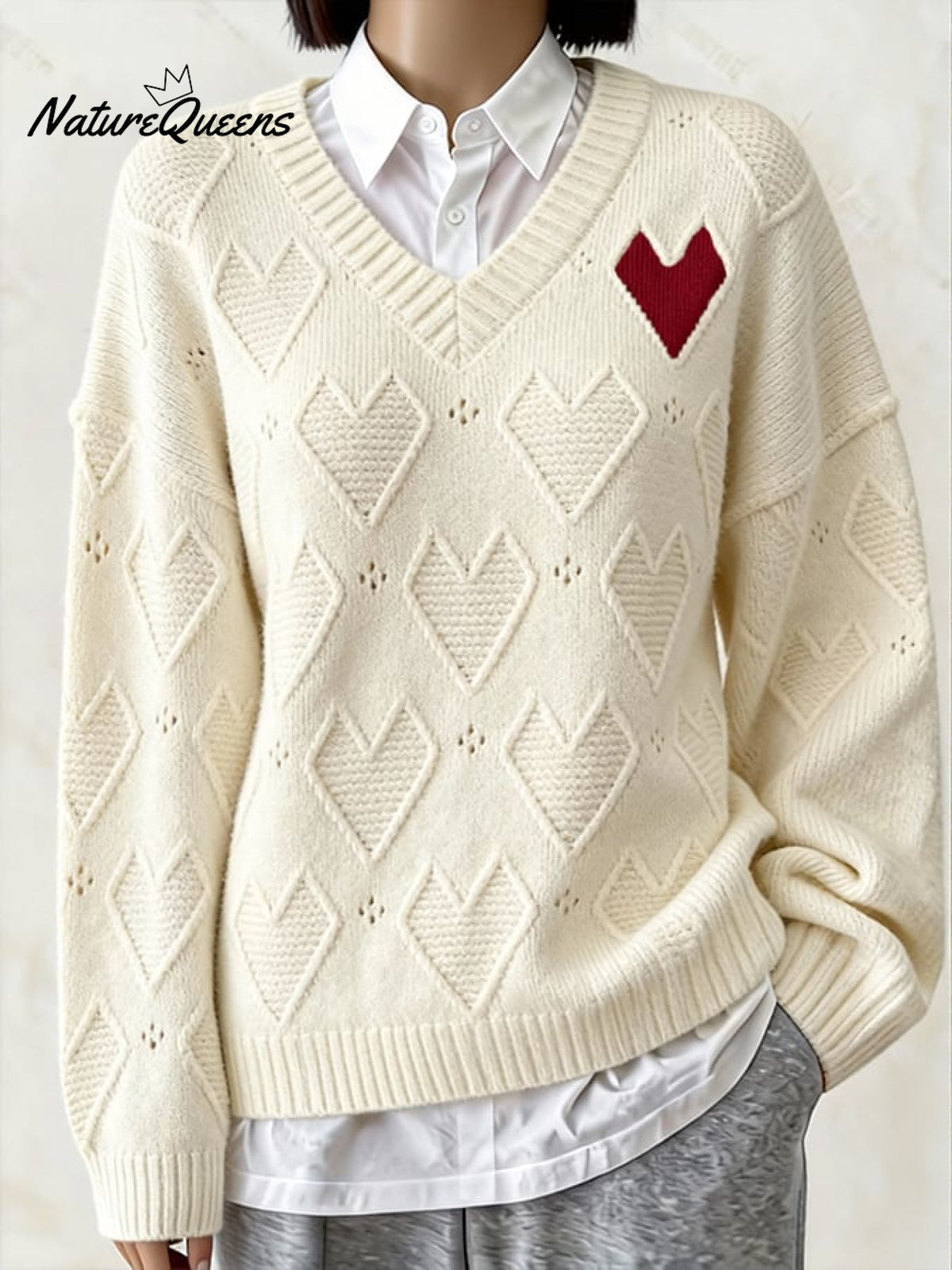 Women'S Casual Color-Block Sweater