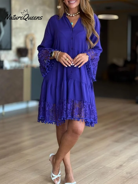 Pom-pom Lace Dress